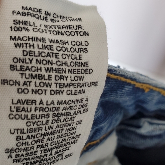 Avec Les Filles High Rise Straight Leg Western Distressed Jeans - Picture 4 of 8